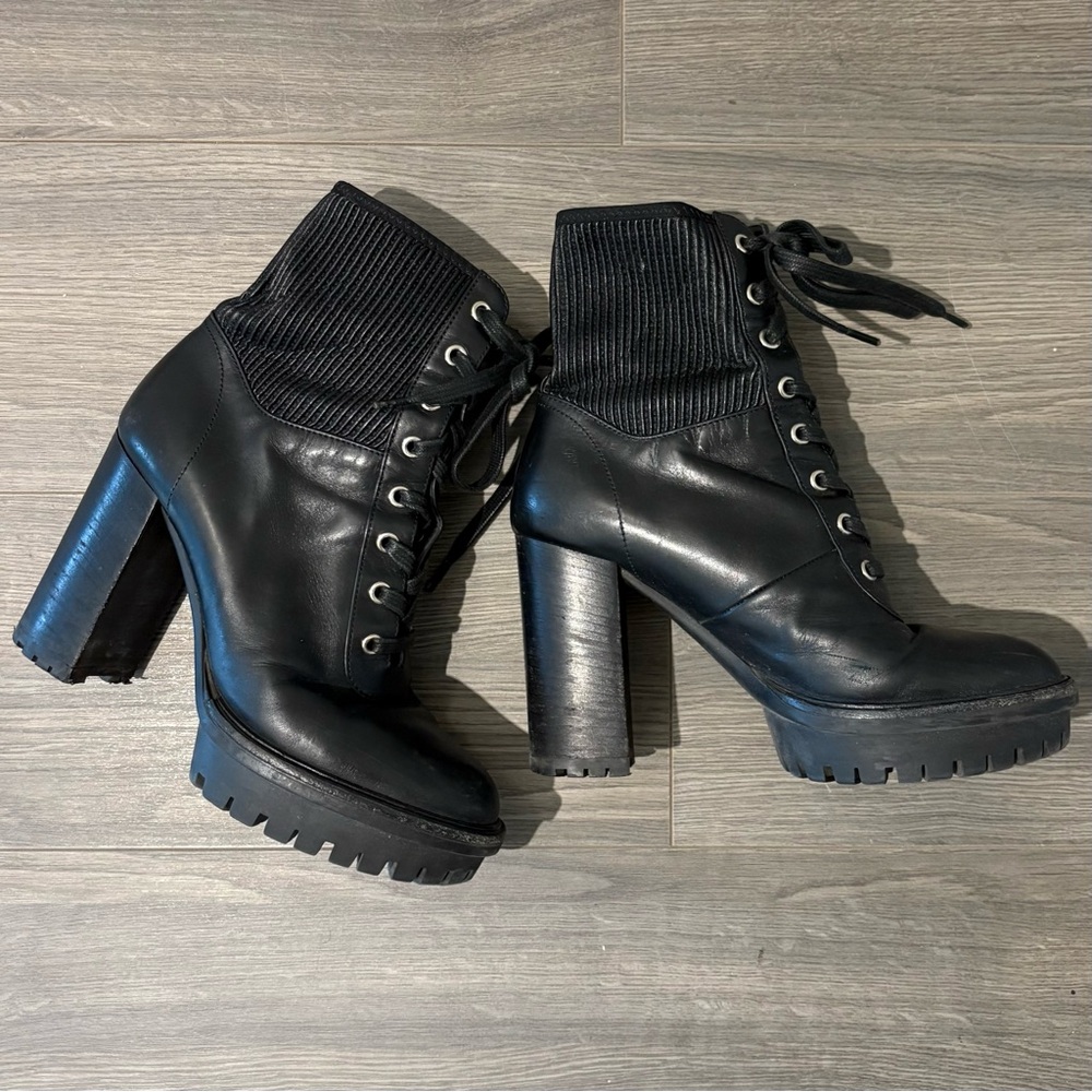 Gianvito Rossi Black Martis Heeled Boots 38